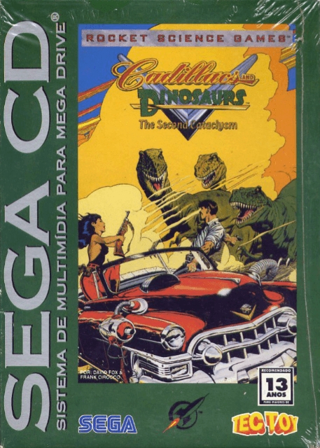 Cadillacs and Dinosaurs Second Cataclysm box art for Sega CD